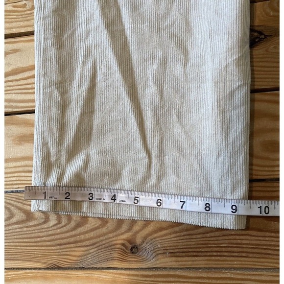 NWT $58.50 Bohme High Waist Corduroy Pants Size Large Women’s Beige - Picture 10 of 10